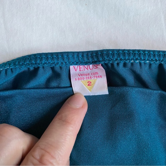 Venus Bikini 3 Piece Greek Goddess Bathing Suit Teal Blue Bikini Top and Bottoms - Picture 6 of 13